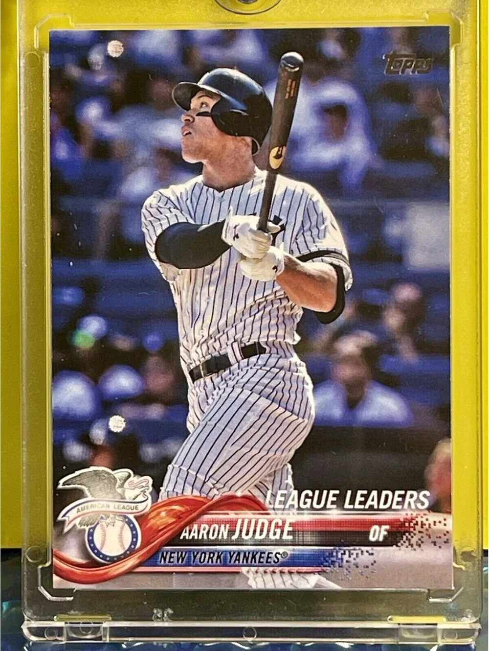 Aaron Judge Investment  CARD TOPPS YANKEES MVP MINT Free Magnetic Case!!